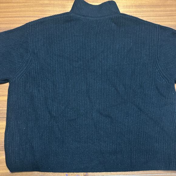 Jenni Kayne Cashmere Half Zip, Black, Quiet Luxury, $495 MSRP, NWT Medium - Picture 9 of 9